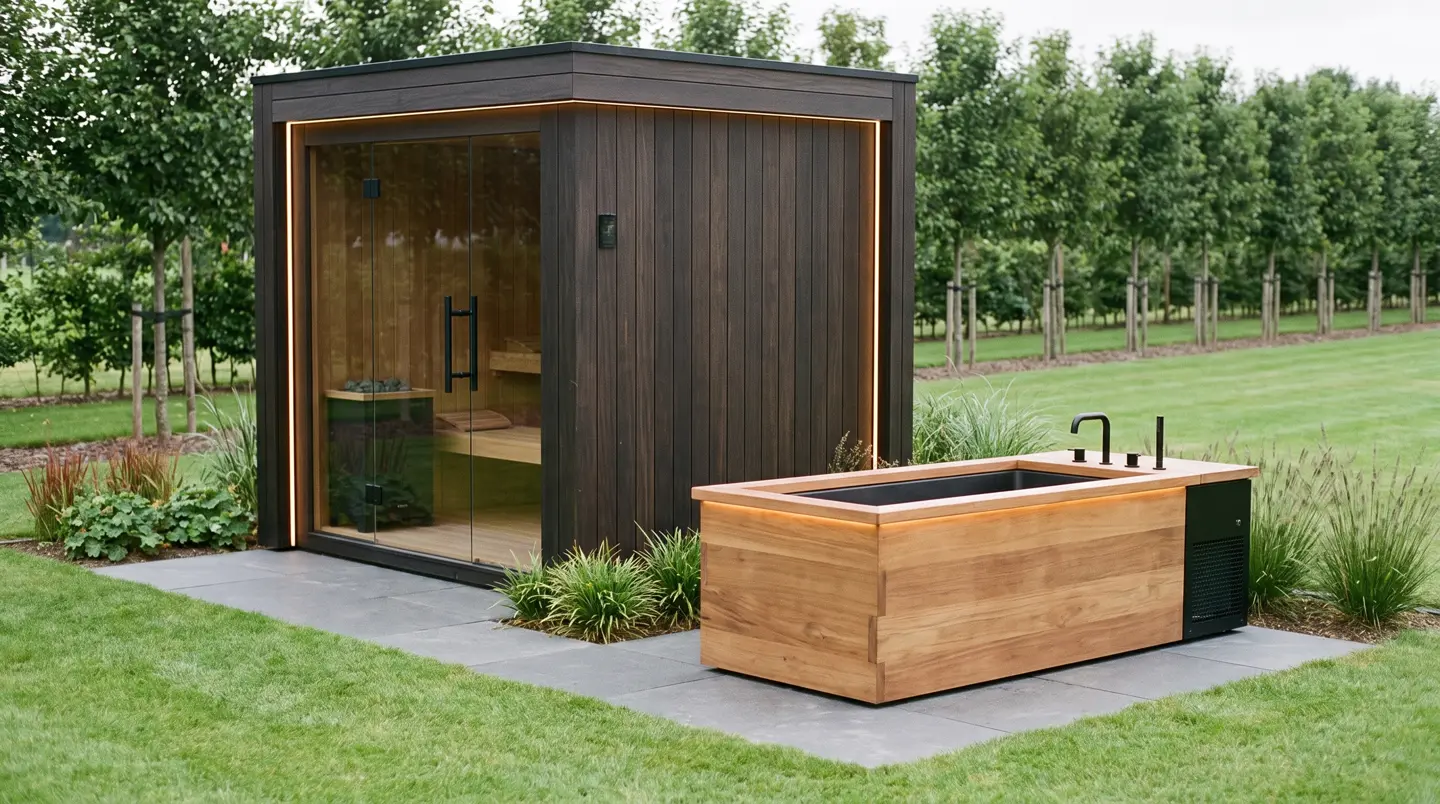 Sauna dan ice bath kayu jati terpasang di Duri & Dumai, Pekanbaru